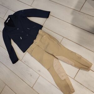 Horseware Competition Jacket- Dark Navy And Ariat Pants